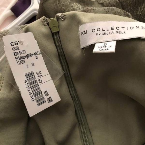 KM COLLECTIONS BY MILLA BELL | Green Dress formal casual - Picture 3 of 3